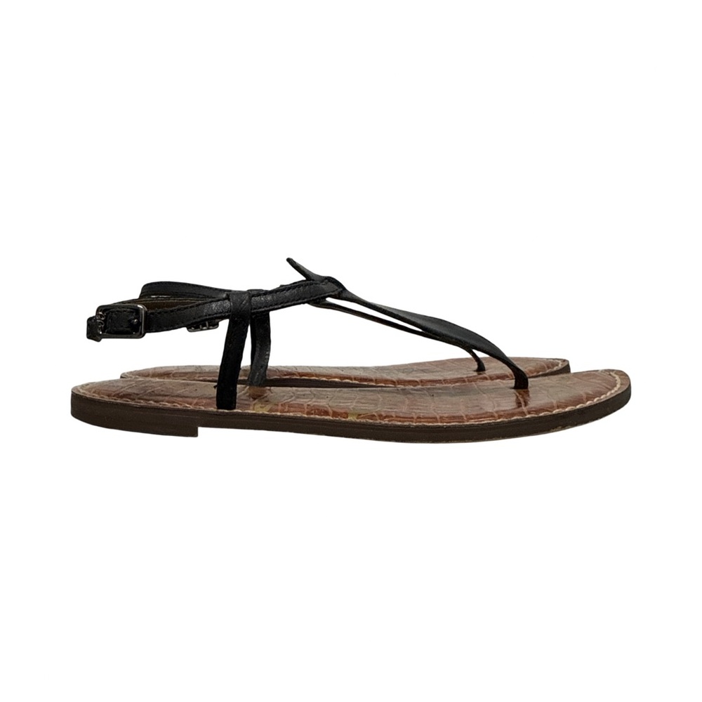 Sam Edelman “Gigi” Leather T-Strap Sandals Women’s 8 Black - Picture 3 of 10